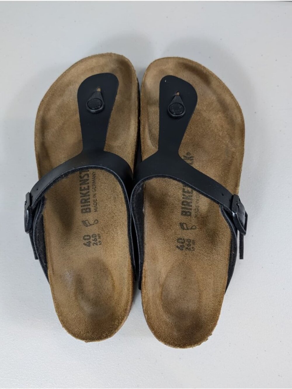 Birkenstock Gizeh thong sandals in black women's size 9 - Picture 4 of 12